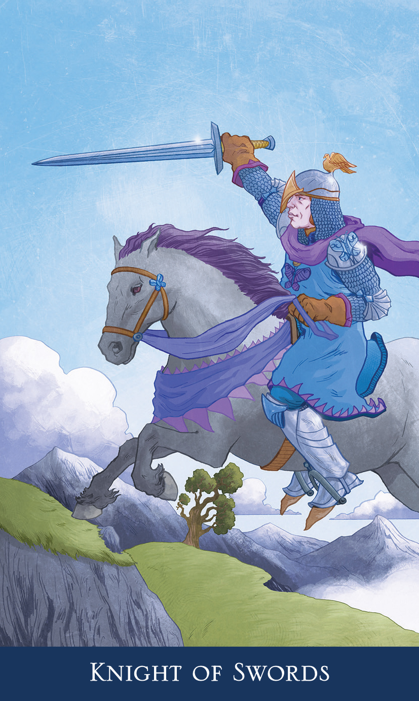 Knight of Swords from Llewellyn Classic Tarot