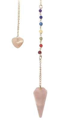Premium Rose Quartz Chakra Pendulum
