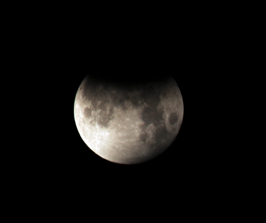 moon, partial lunar eclipse as seen from Los Angeles, California