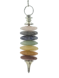 Deluxe Seven Rings of Chakras Pendulum