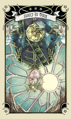 King of Coins - Reversed